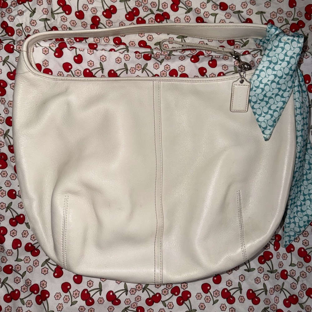 Coach White Ergo Hobo Leather Shoulder Bag